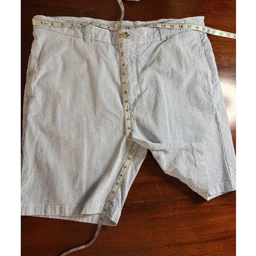 Vineyard Vines Mens Seersucker Club Shorts 40 Preppy Coastal Resort Cotton Blend